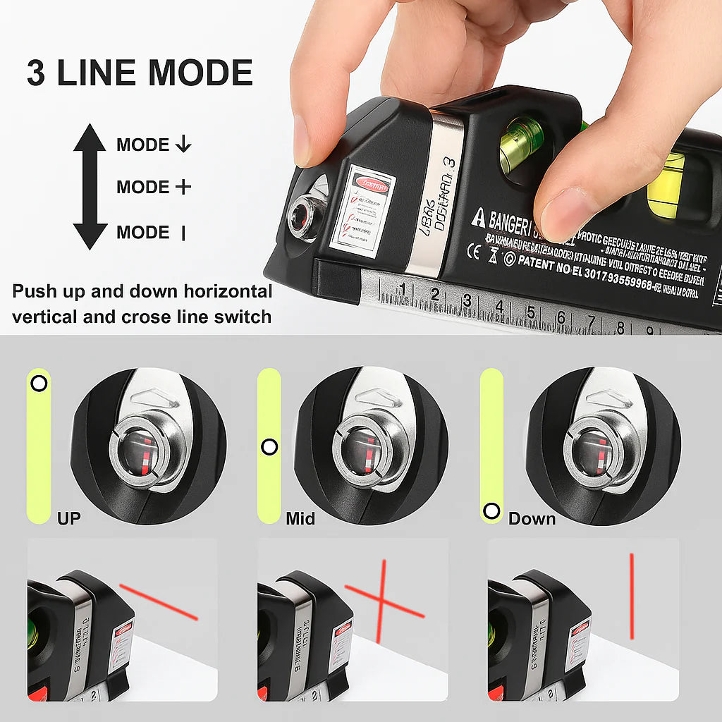 Distance Meter 4-in-1 Level Tape
